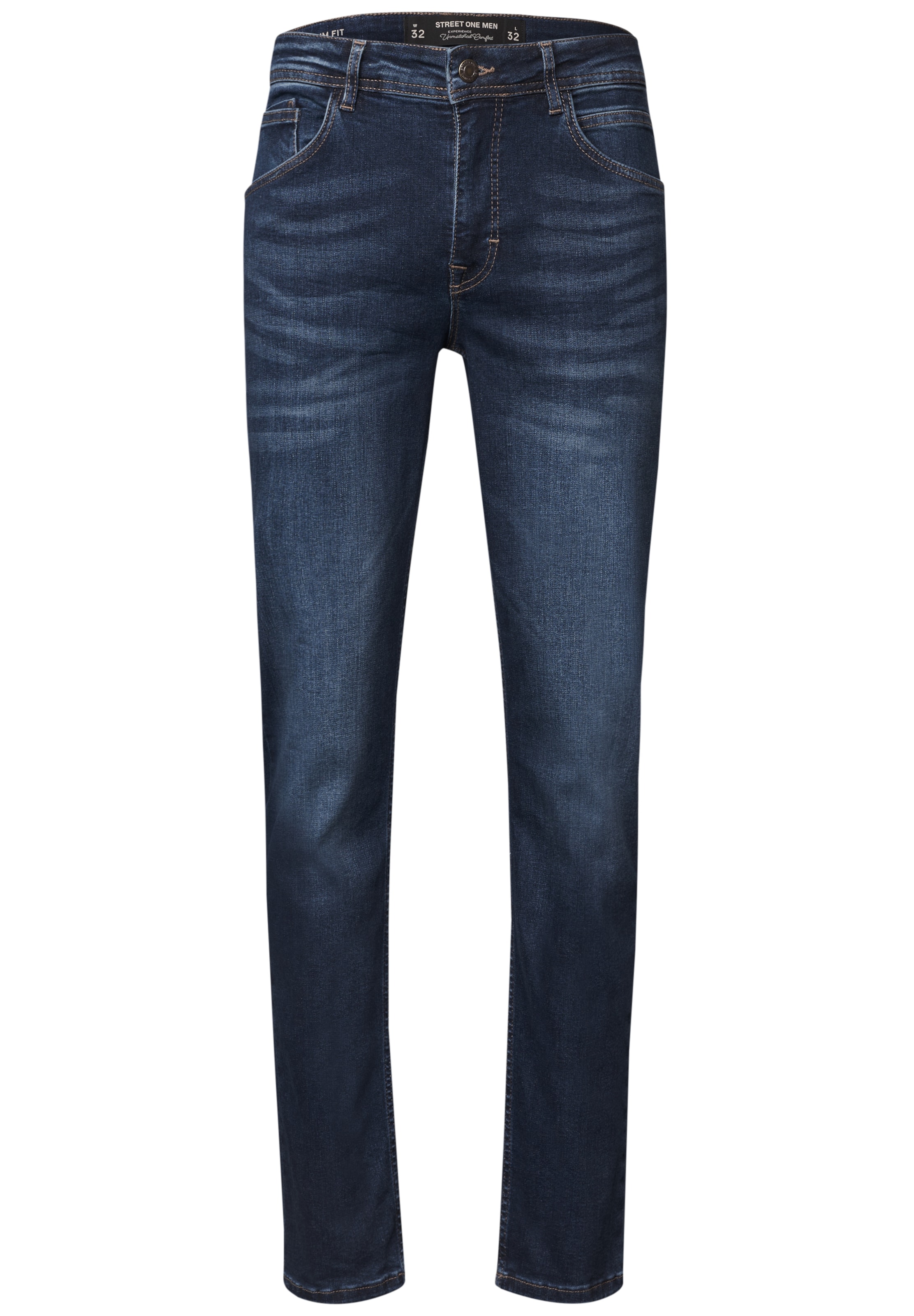 Street One MEN Slim fit Jeans in Blue: front