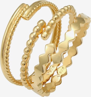 ELLI Ring 'Geo' in Gold: Vorderseite