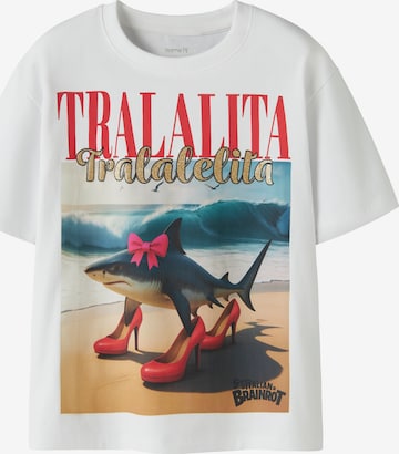 balta NAME IT Marškinėliai 'NKFAdessa': priekis