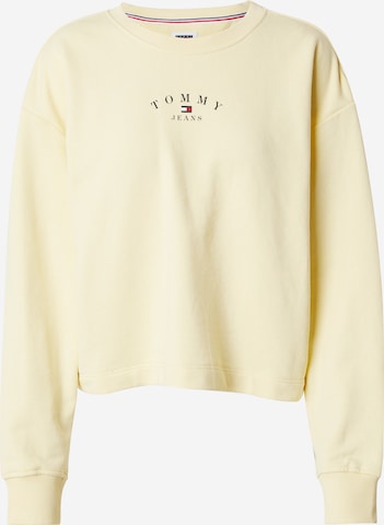 Tommy Jeans Sweatshirt 'Essential' in Yellow: front