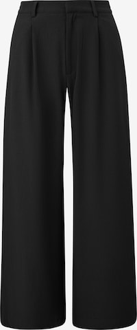 QS Брюки со складками в Черный: спереди