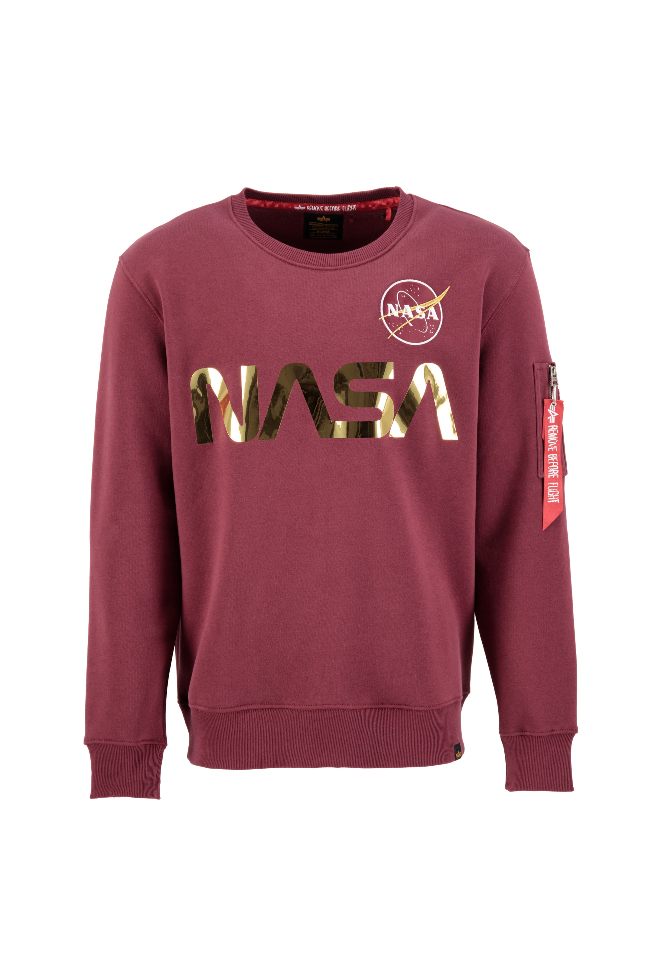 ALPHA INDUSTRIES Sweatshirt NASA in Black ABOUT YOU