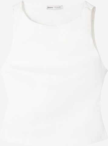 Haut Bershka en blanc : devant