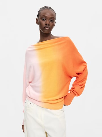 Desigual Sweter w kolorze pomarańczowy: przód