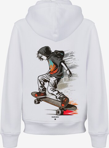 F4NT4STIC Sweatshirt 'Skateboarder' in Wit