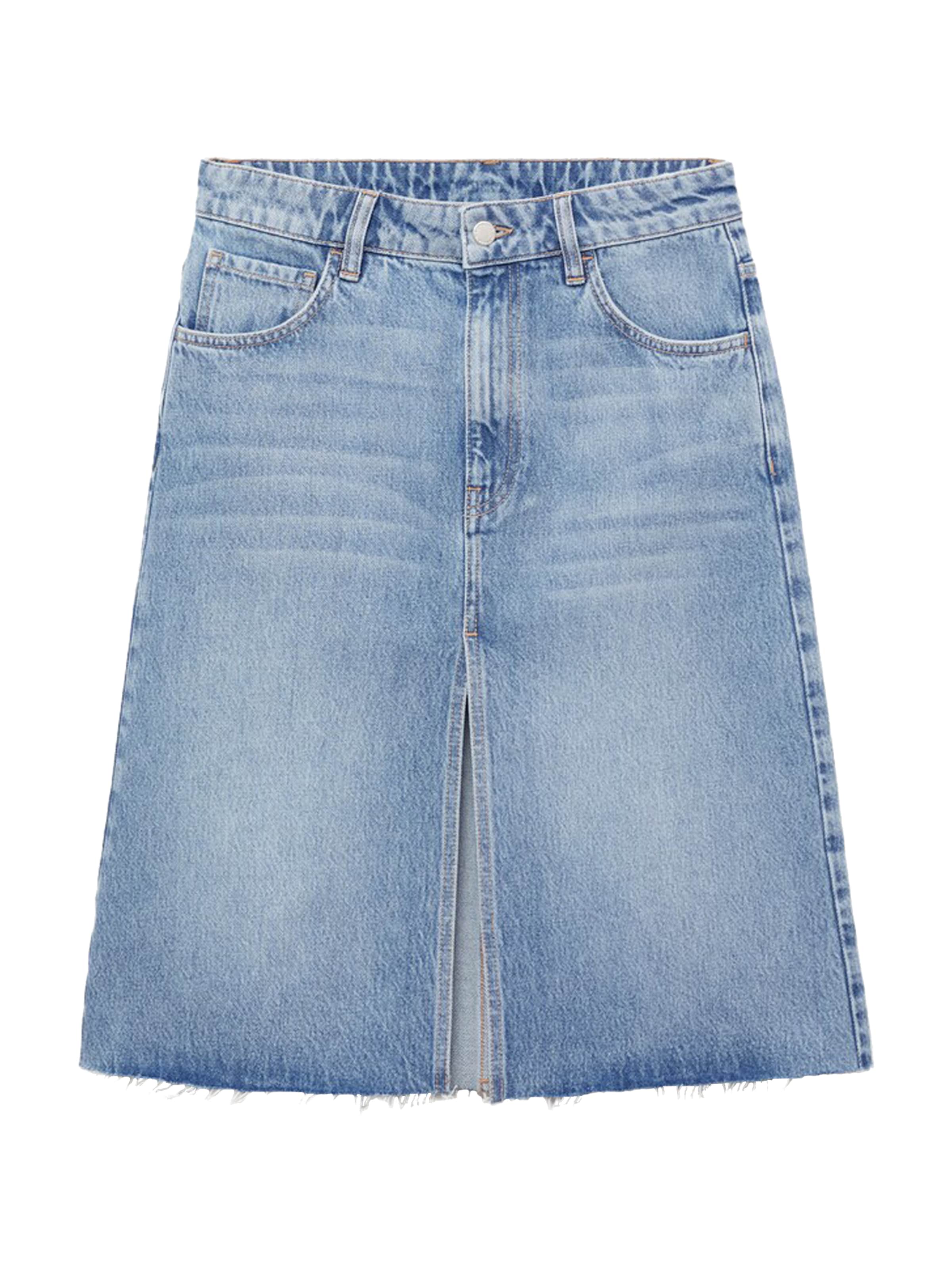 MANGO Пола 'PAULINA' в синьо: отпред