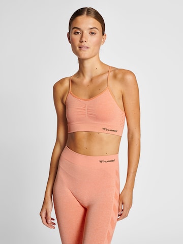 Hummel Bralette Sports Bra in Orange: front