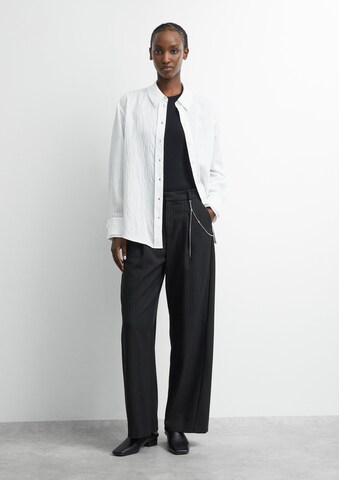 COMMA Wide Leg Hose in Schwarz: Vorderseite