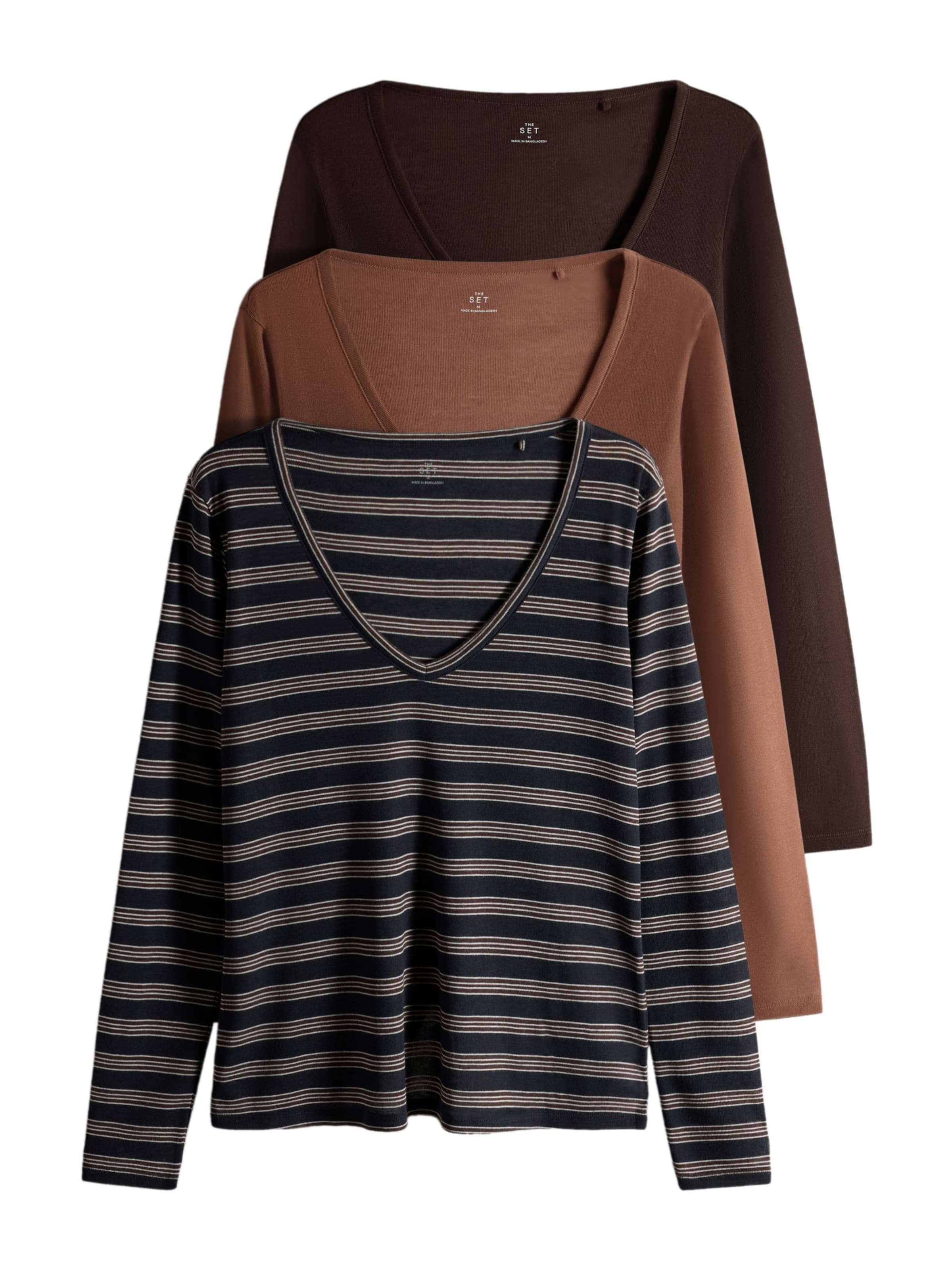 The Set Shirt in Brown: front
