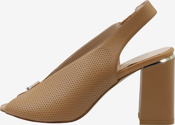 Sandales Usha en beige : devant