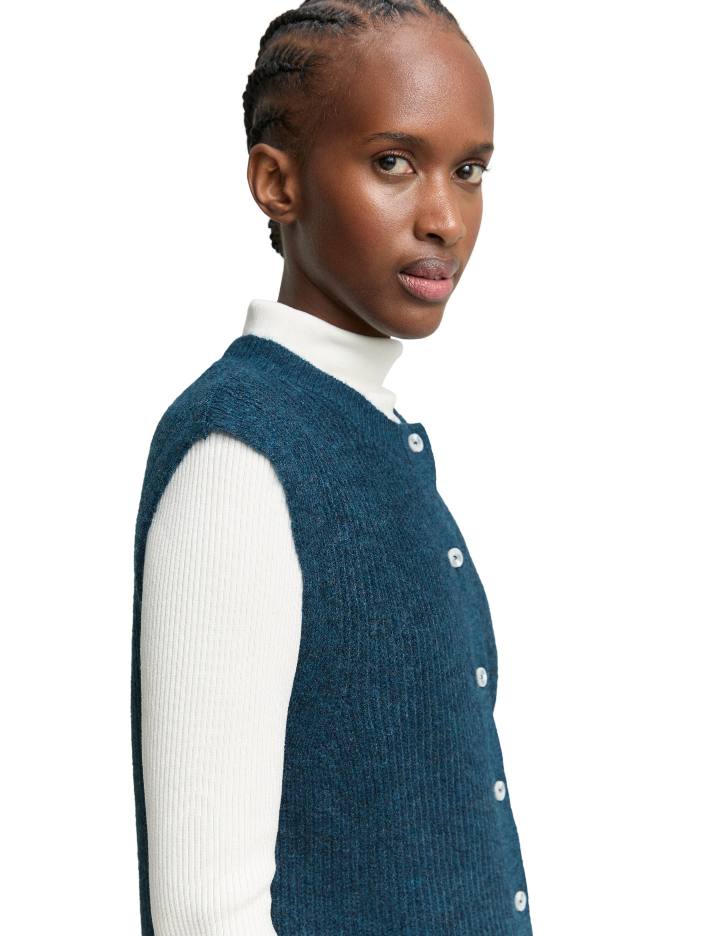 TOM TAILOR DENIM Strickjacke in Blau