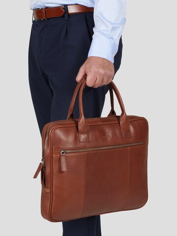 Howard London - Bolsa para portátil 'Laptop Bag Conrad Brown' en marrón