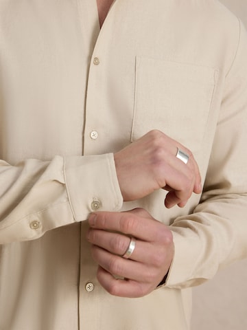 DAN FOX APPAREL Regular Fit Hemd 'Taha' in Beige