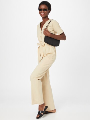 ABOUT YOU Limited Jumpsuit 'Yvonne' by Yvonne Pferrer in Beige