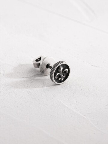 REYTEL Ohrring 'FLEUR DE LIS'‌‌‌‌‌‌‌ in Silber: Vorderseite