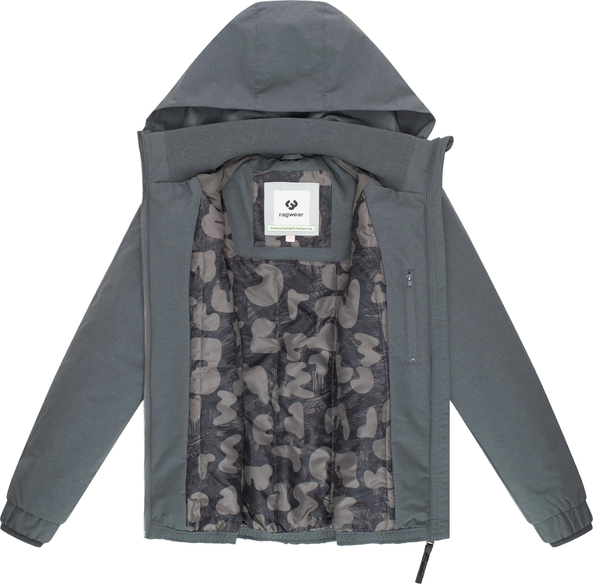 Ragwear Weatherproof jacket 'Dizzie Warm II' in Grey