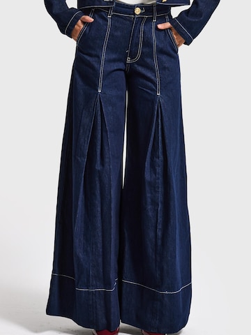 IT'S BASIC Wide leg Jeans 'Palazzo Mid Rise Jeans' in Blauw