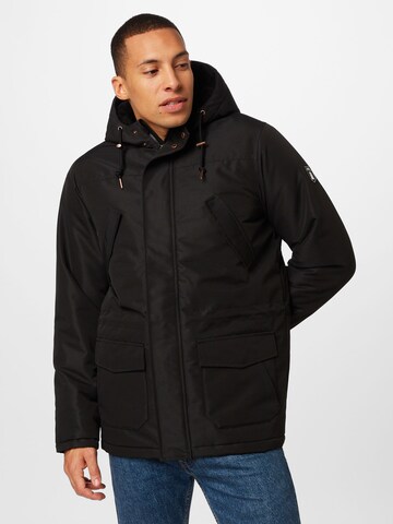 Derbe Winter Parka 'Festholm' in Black: front