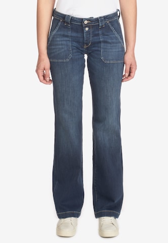 Le Temps Des Cerises Regular Jeans 'FLARE' in Blauw: voorkant