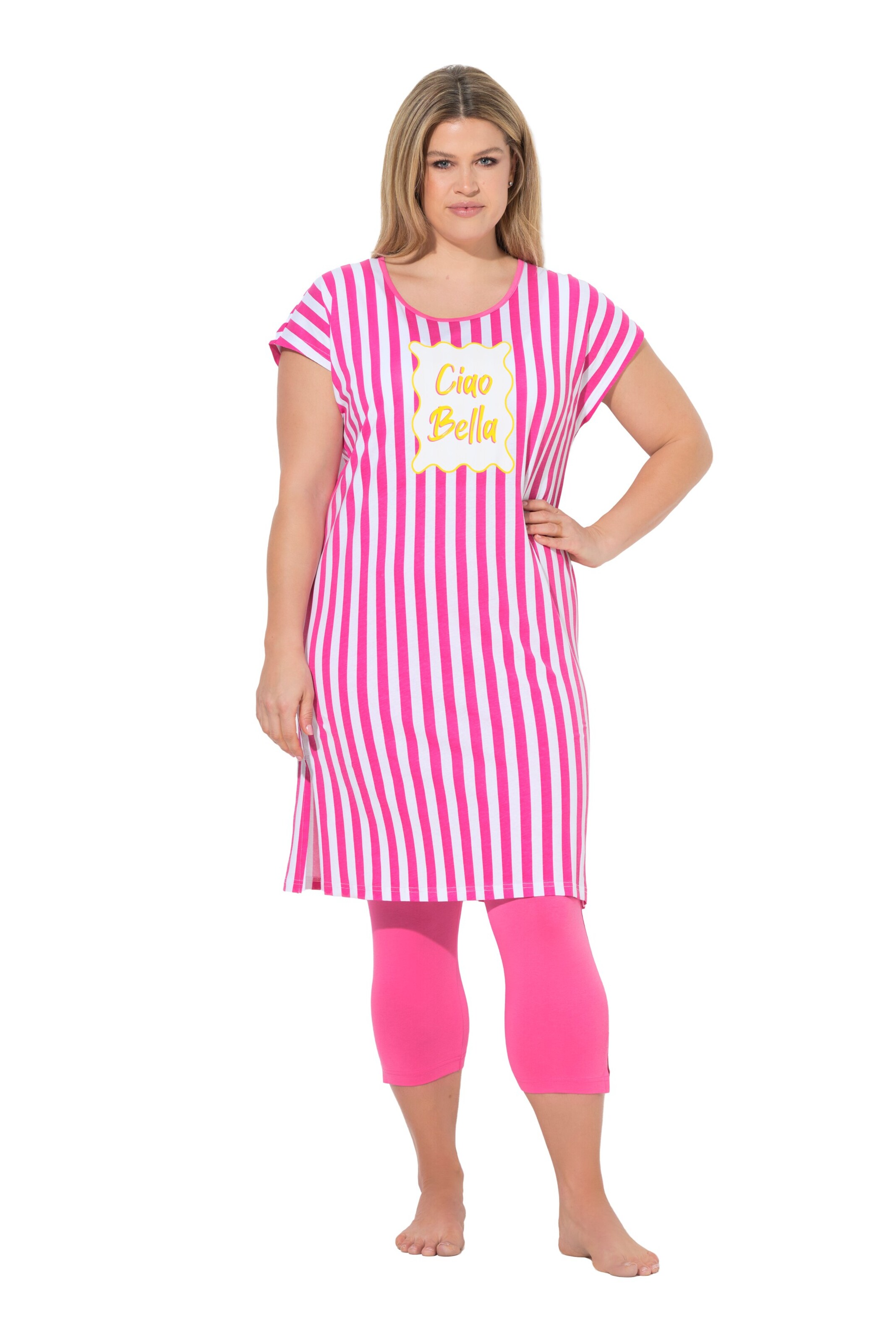 Ulla Popken Nightgown in Pink: front