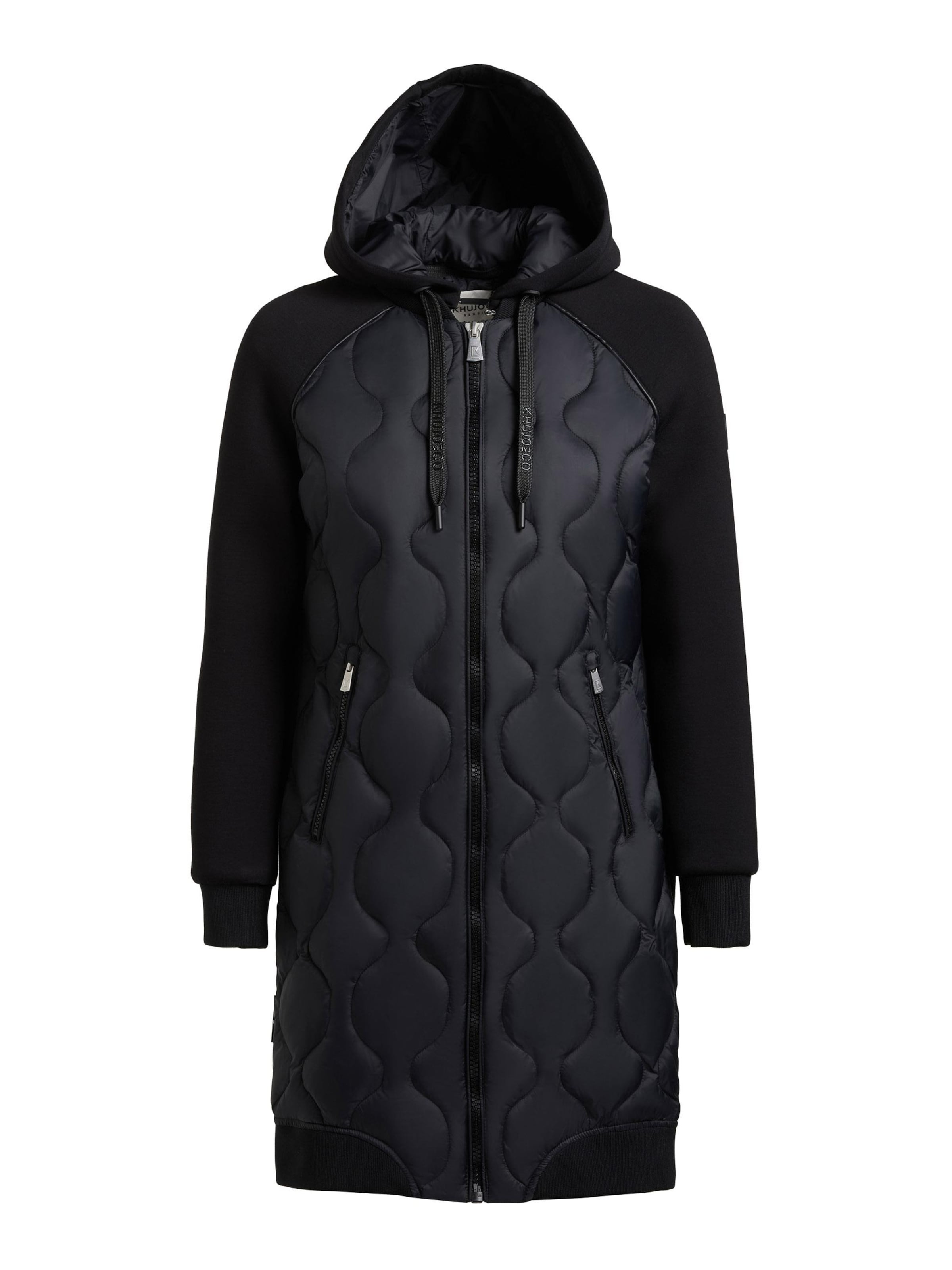 Cappotto di mezza stagione 'Nora' di khujo in nero: frontale