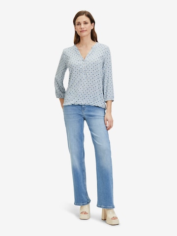 Cartoon Casual-Bluse mit Muster in Blau