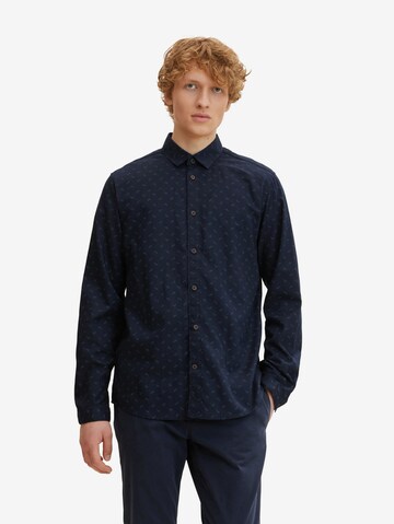 TOM TAILOR Regular fit Button Up Shirt in Blue: front