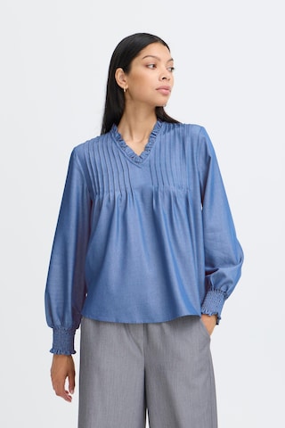 b.young Bluse 'BYXkaoru' in Blau: Vorderseite