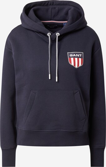 GANT Sweatshirt in nachtblau / dunkelgrau / rot / weiß, Produktansicht