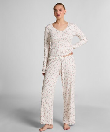 Hunkemöller Pyjamahose in Weiß: Vorderseite
