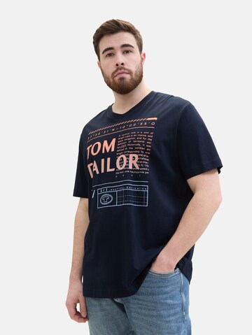 TOM TAILOR Men + T-Shirt in Blau