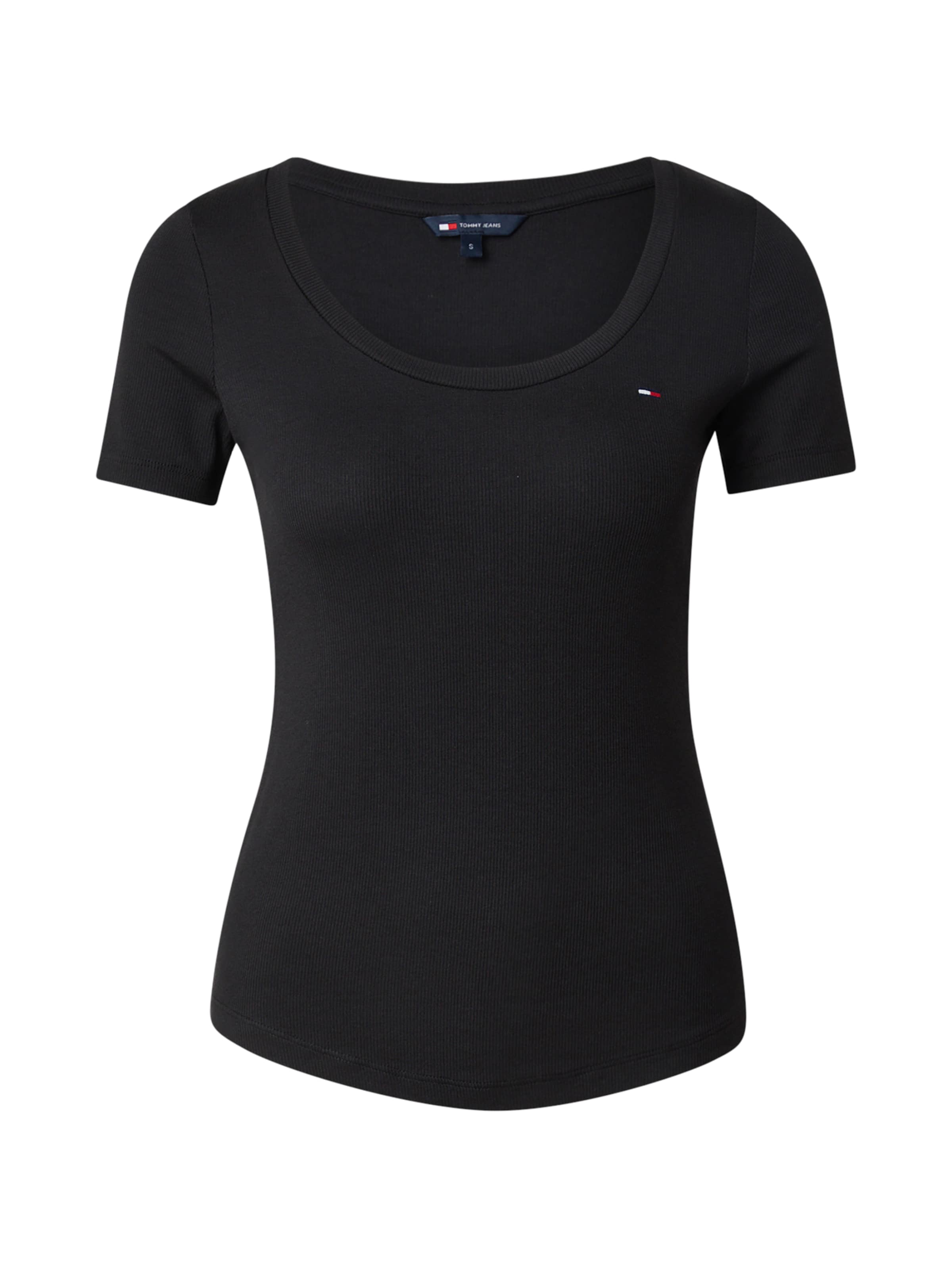 Tommy Jeans Tričko 'ESSENTIAL' - Čierna: predná strana