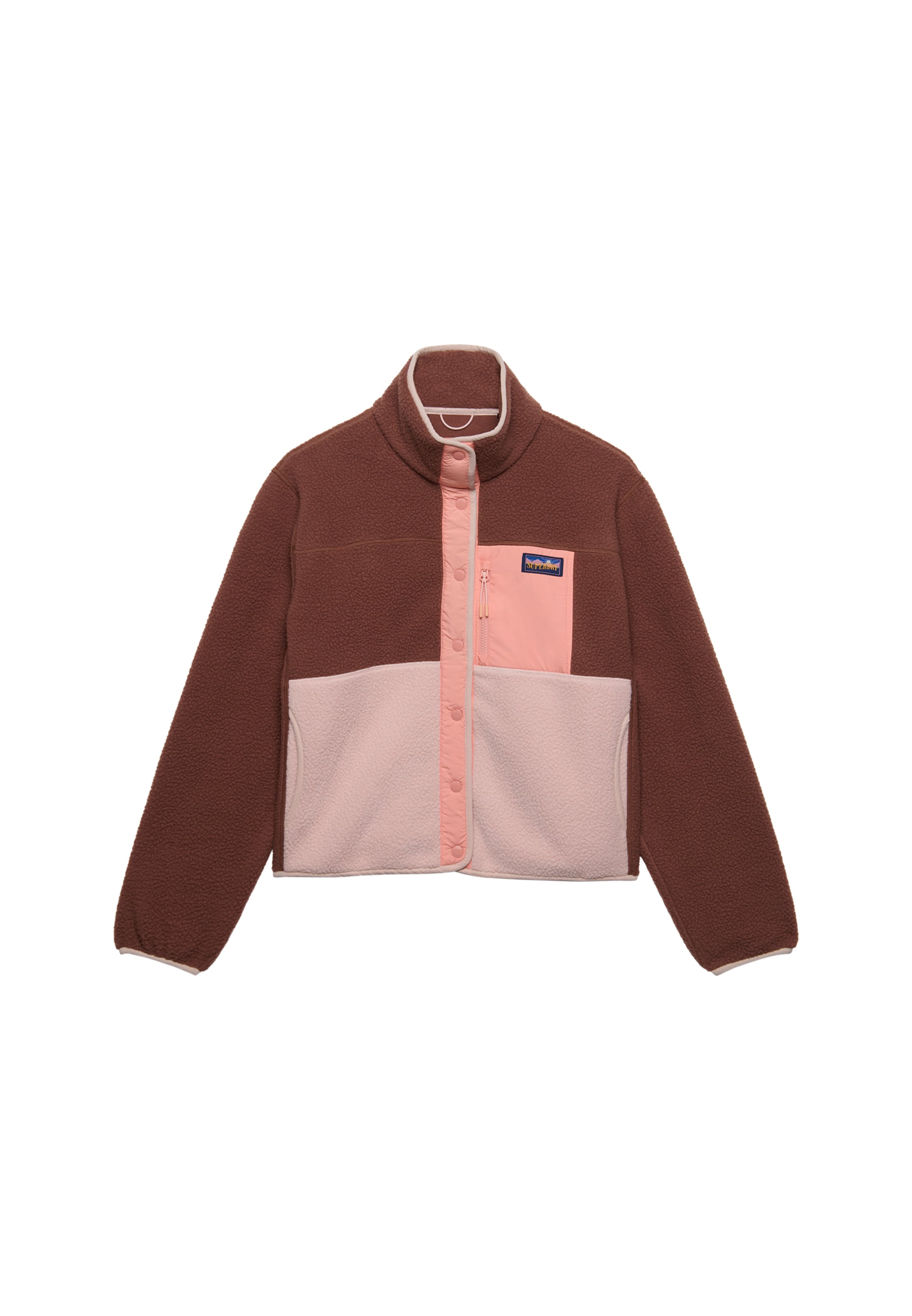 Giacca di pile di Superdry & Co in marrone: frontale