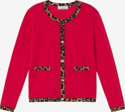 Lola Casademunt Strickjacke in brokat / blutrot / schwarz, Produktansicht