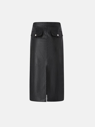PINKO Skirt 'PINKO GERBERA GONNA SPALMATO EFFETTO NAPPA GONNA' in Black