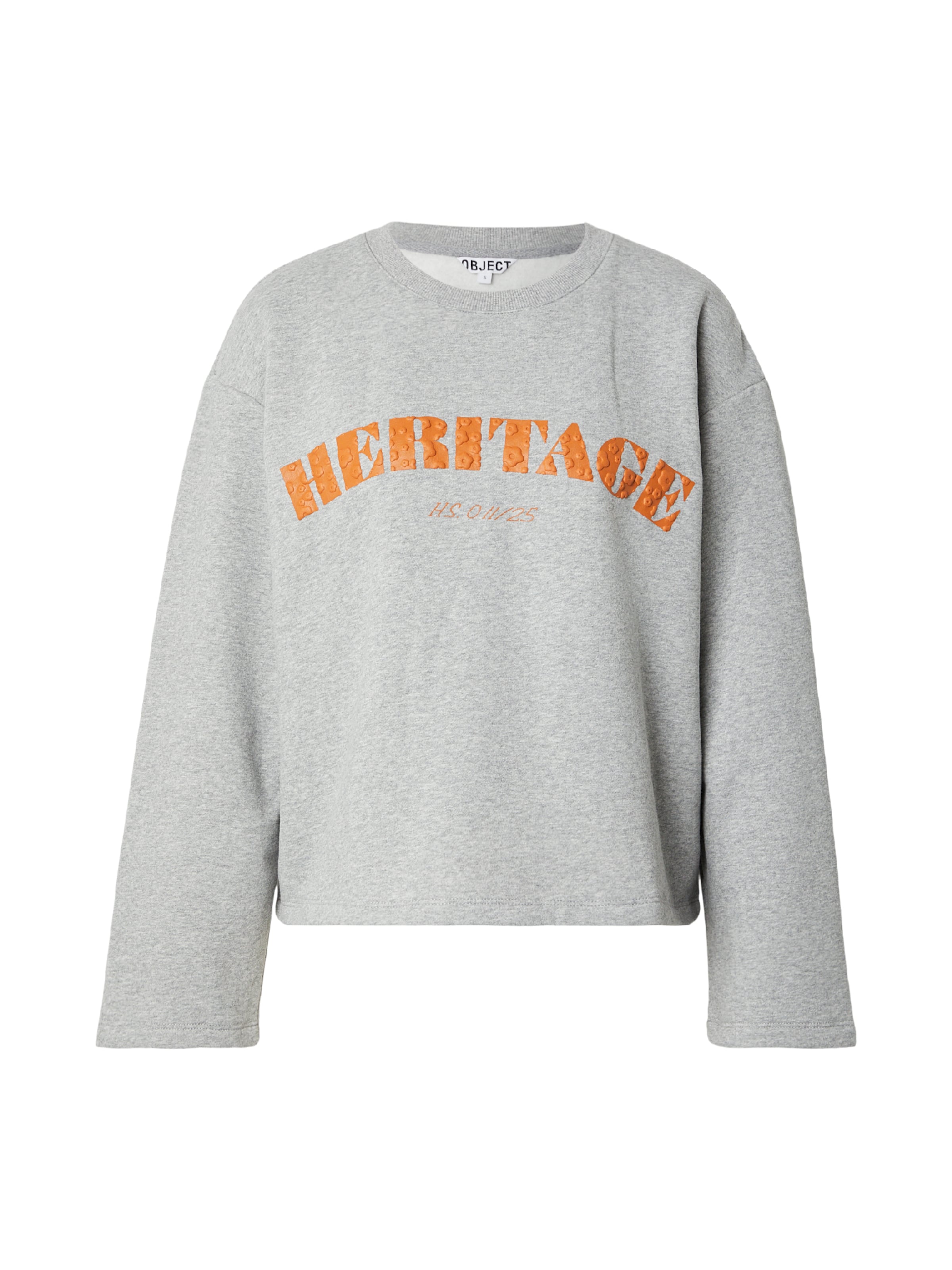 OBJECT Sweatshirt 'OBJCAYA' in Grijs: voorkant