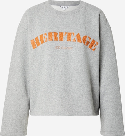 OBJECT Sweater majica 'OBJCAYA' u siva melange / ciglasto crvena, Pregled proizvoda