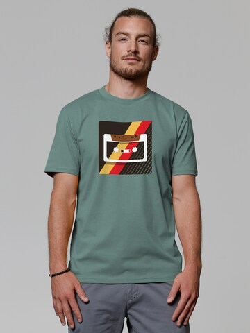 T-Shirt ' Kassette ' Watapparel en vert : devant