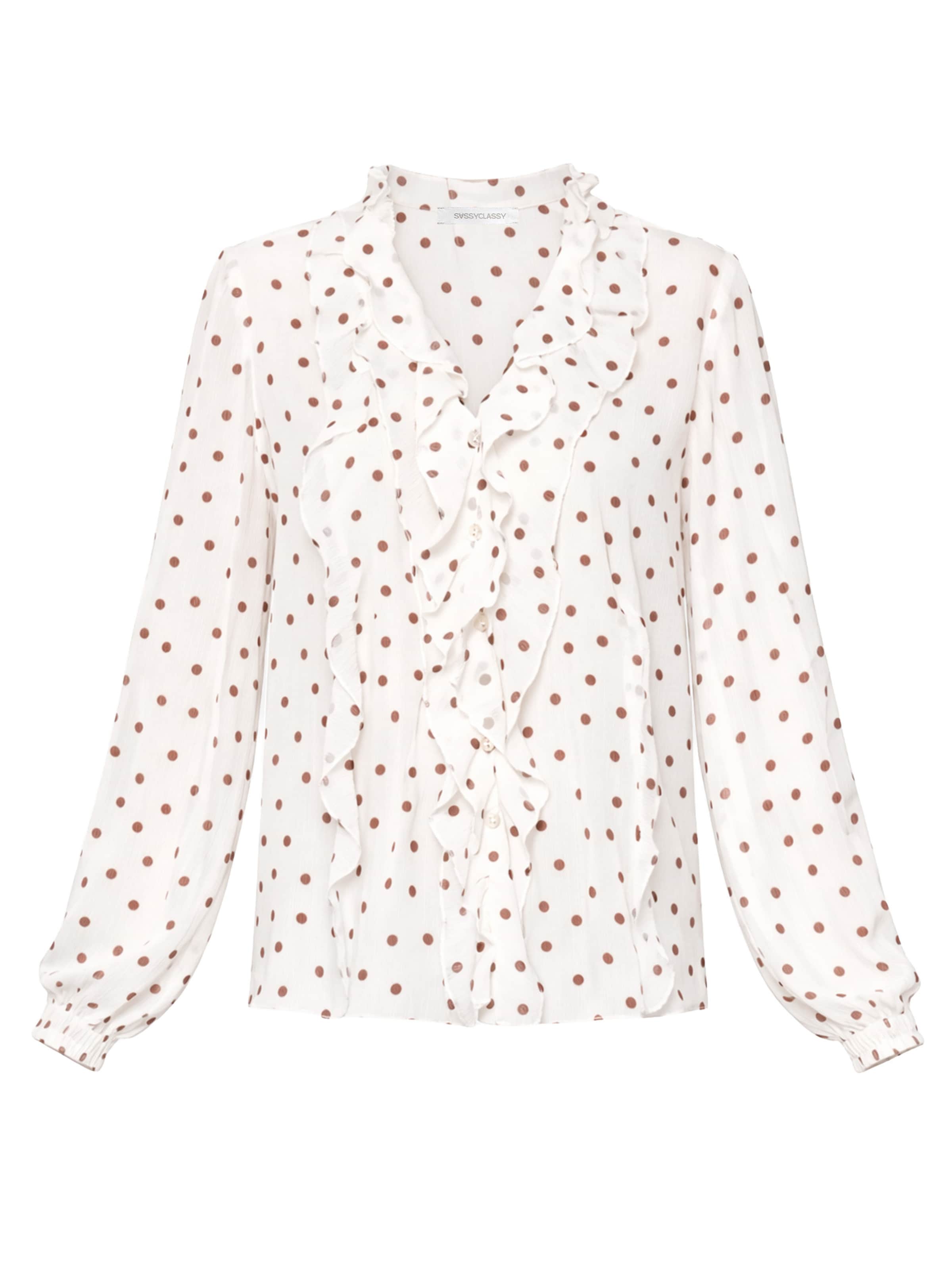 SASSYCLASSY Blouse in White: front