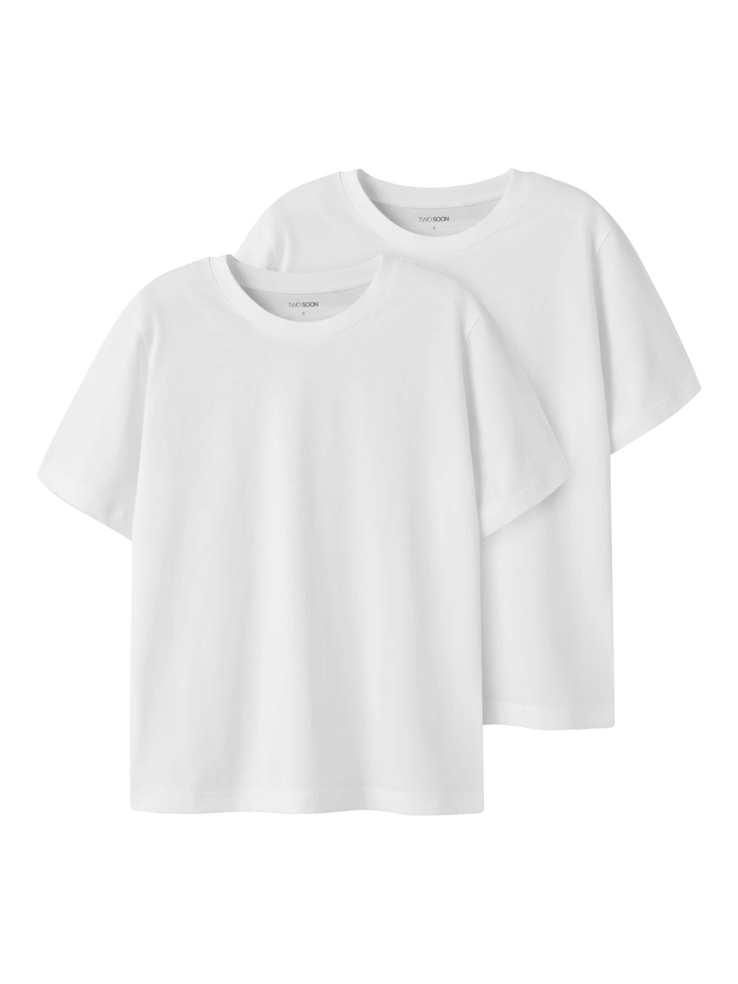 T-shirt TWO SOON en blanc : devant