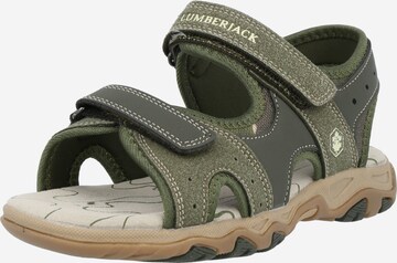 Lumberjack Sandals 'VELCRO' in Green: front