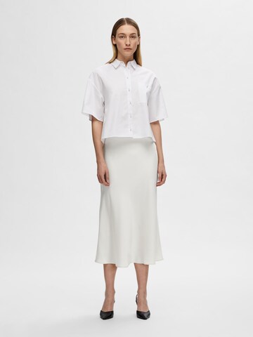 Jupe 'Lena' SELECTED FEMME en blanc