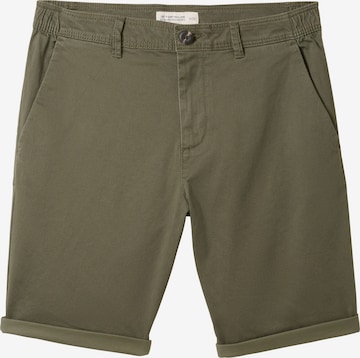 TOM TAILORregular Chino hlače - zelena boja: prednji dio