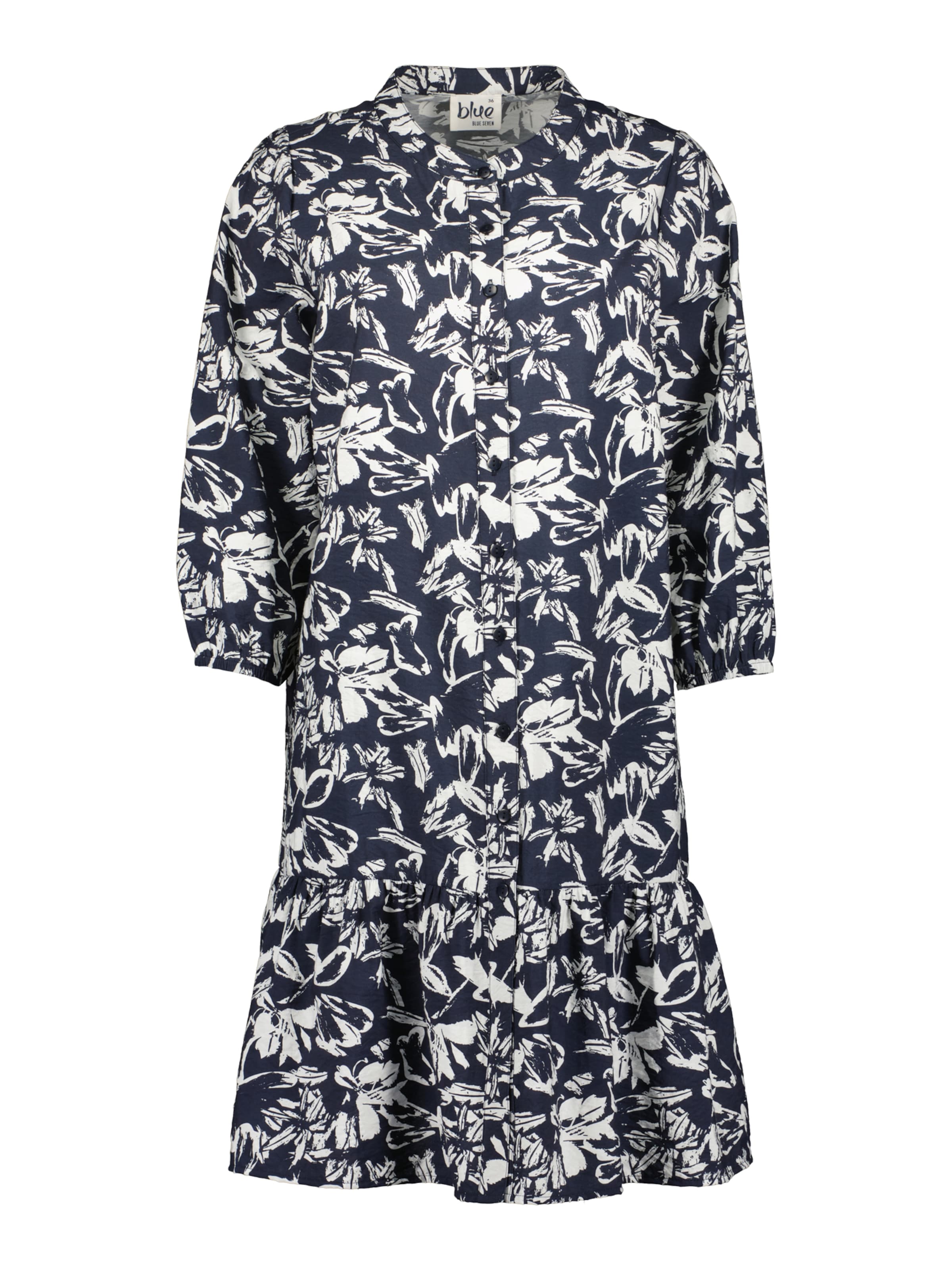 BLUE SEVEN - Vestido camisero en azul: frente