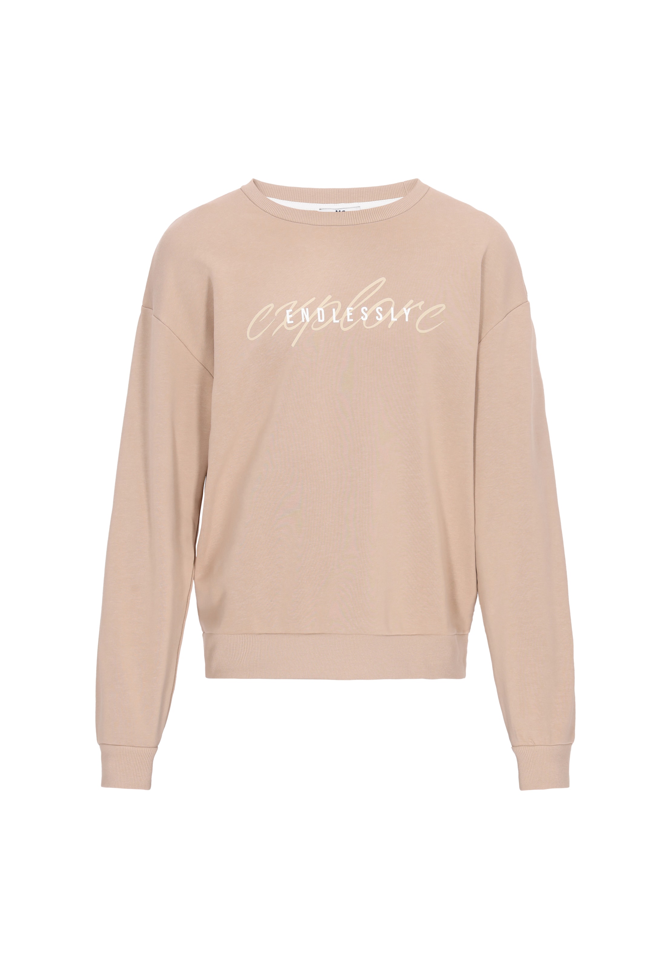 MO Sweatshirt 'Back To School' in Beige / Cream / White, Item view
