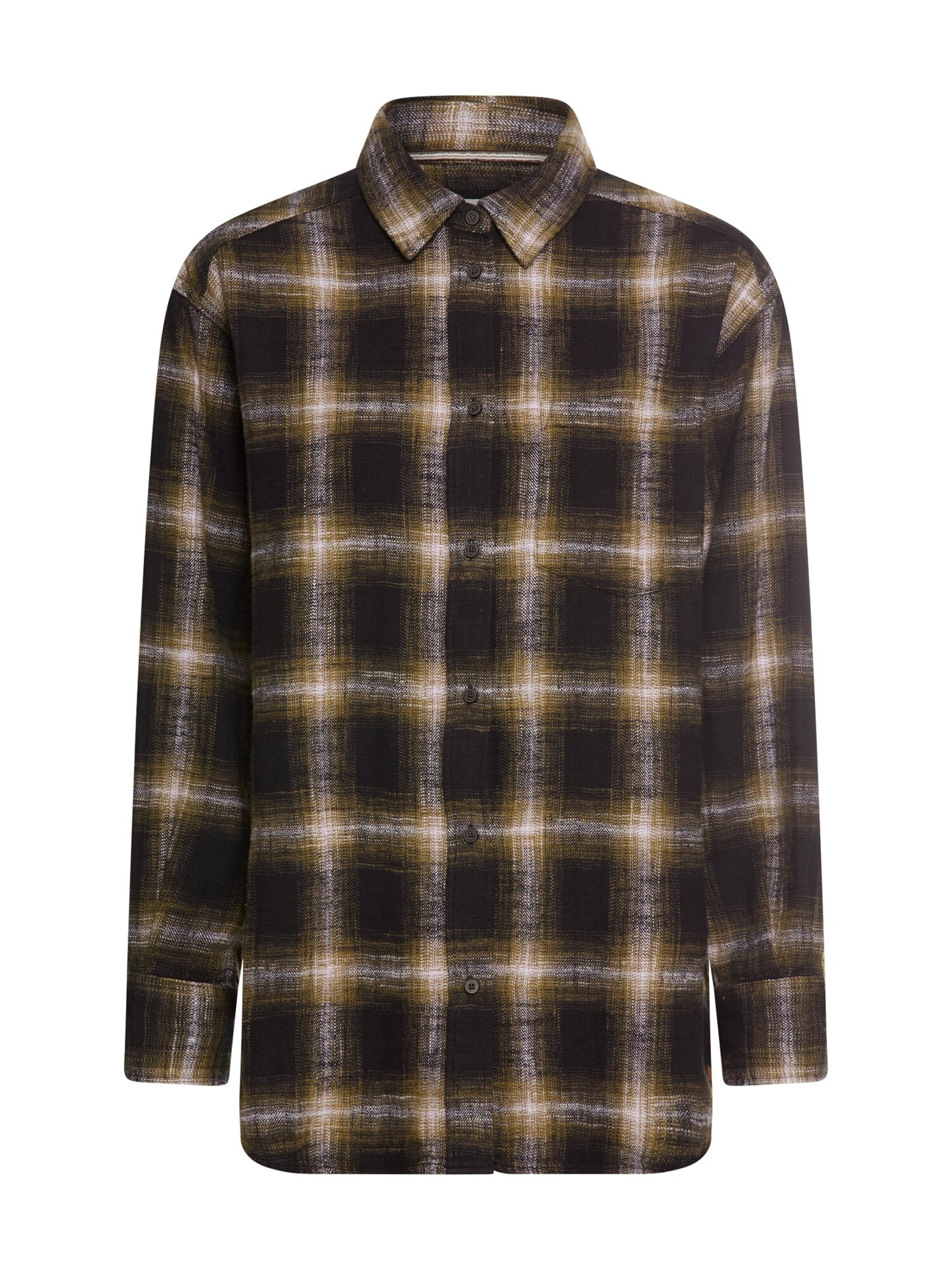 CAMEL ACTIVE Baumwollbluse mit Brusttasche in Braun: Vorderseite