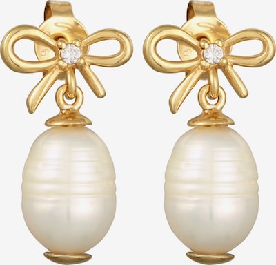 ELLI PREMIUM Ohrringe in gold / perlweiß, Produktansicht