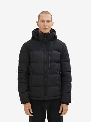 TOM TAILOR Between-Season Jacket in Black: front