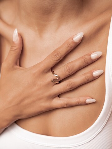 Hey Happiness Ring 'Fluid Heart' in Goud