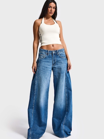 IT'S BASIC Wide leg Jeans 'WIDE MID RISE JEANS' in Blauw